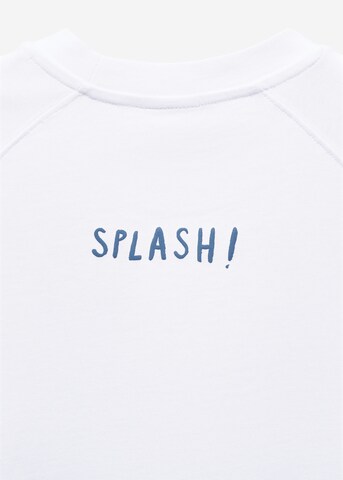 MANGO MAN T-shirt 'SPLASH' i vit