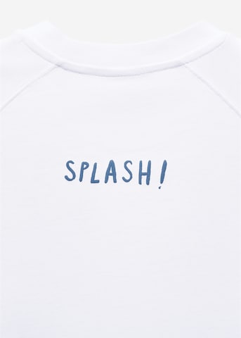 MANGO MAN Bluser & t-shirts 'SPLASH' i hvid