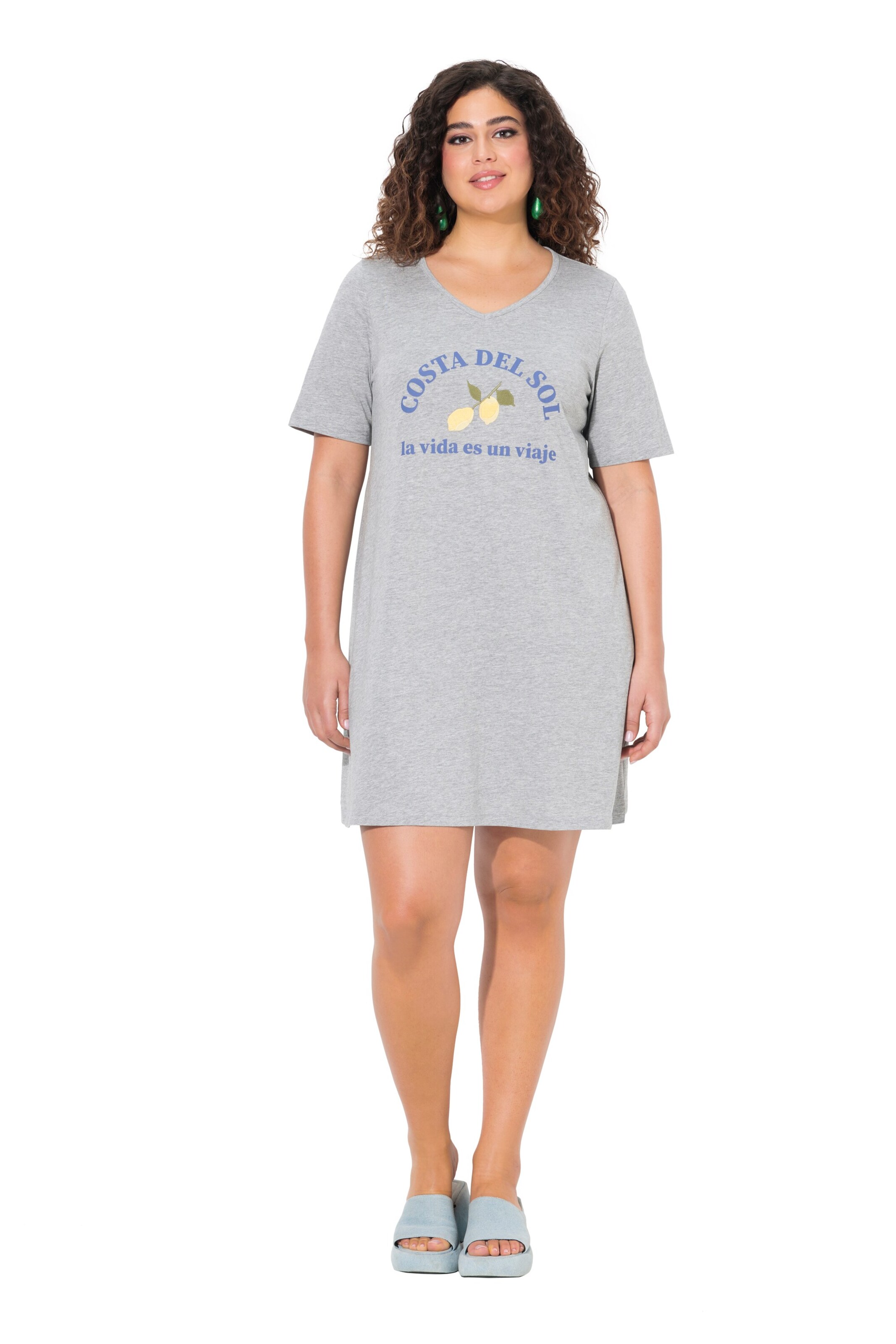 Ulla Popken Kleid in Grau: Vorderseite