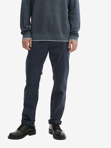 TOM TAILORregular Chino hlače - plava boja: prednji dio