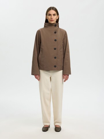 SELECTED Between-seasons coat in Brown