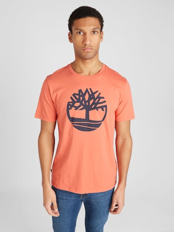 TIMBERLAND Shirt in Oranje: voorkant