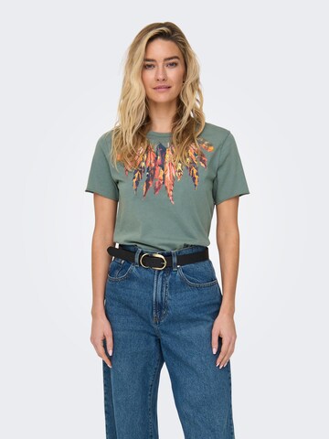 ONLY T-Shirt 'ONLLucy' in Grün