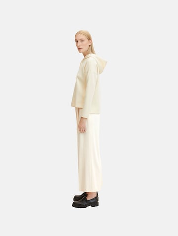 TOM TAILOR Wide leg Trousers with creases 'Lea' in Beige