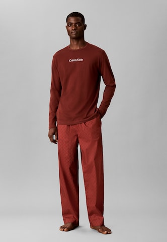 Calvin Klein Underwear Pitkä pyjama 'HOLIDAY' värissä punainen: etupuoli