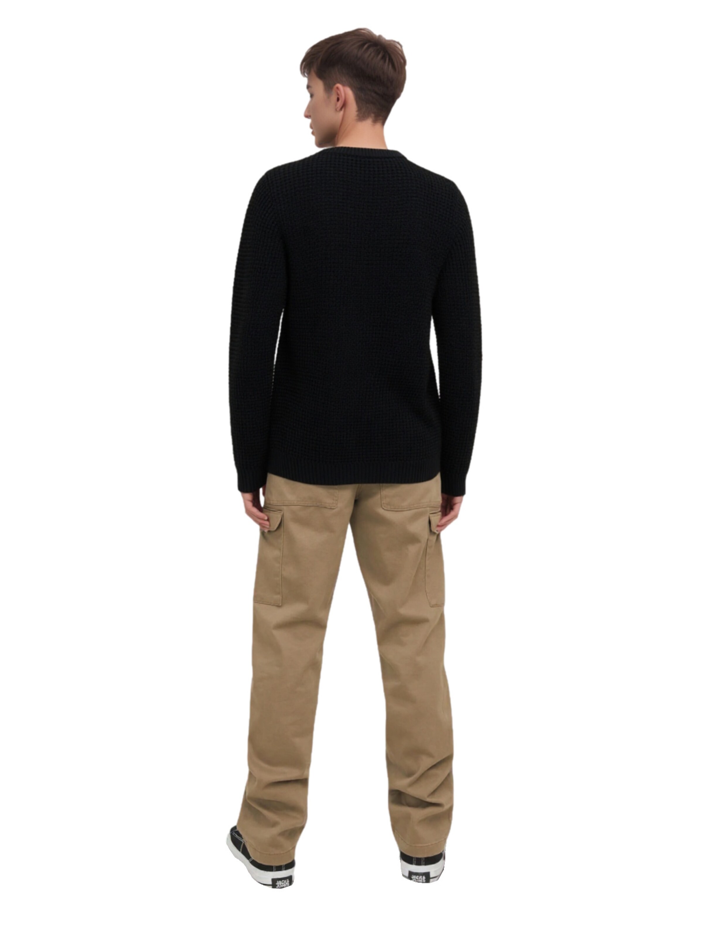 Jack & Jones Junior Trui 'Global' in Zwart