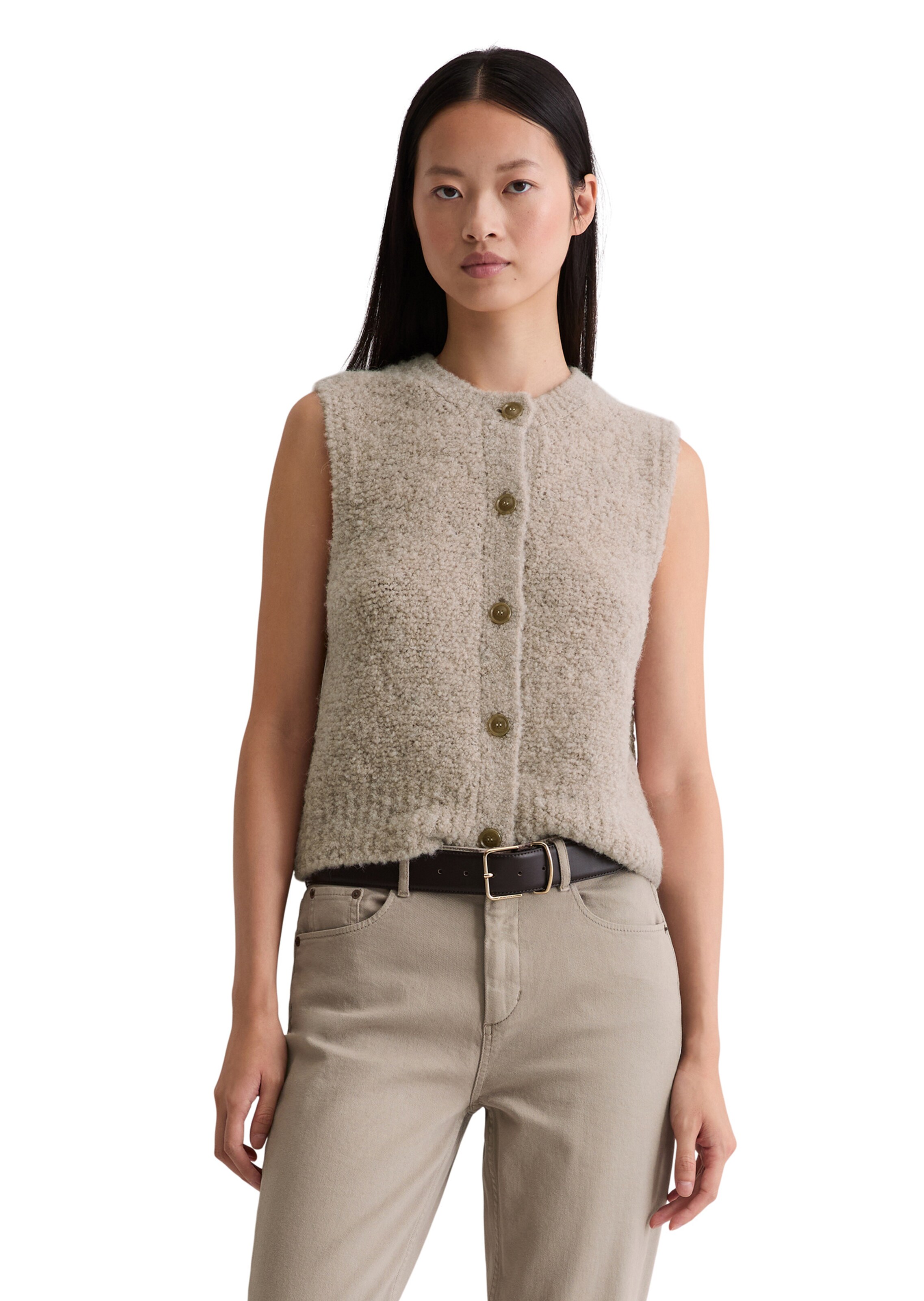 Marc O'Polo Strickjacke in Beige: Vorderseite