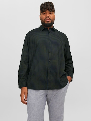 Jack & Jones Plus Regular fit Πουκάμισο 'Gingham' σε μπλε: μπροστά