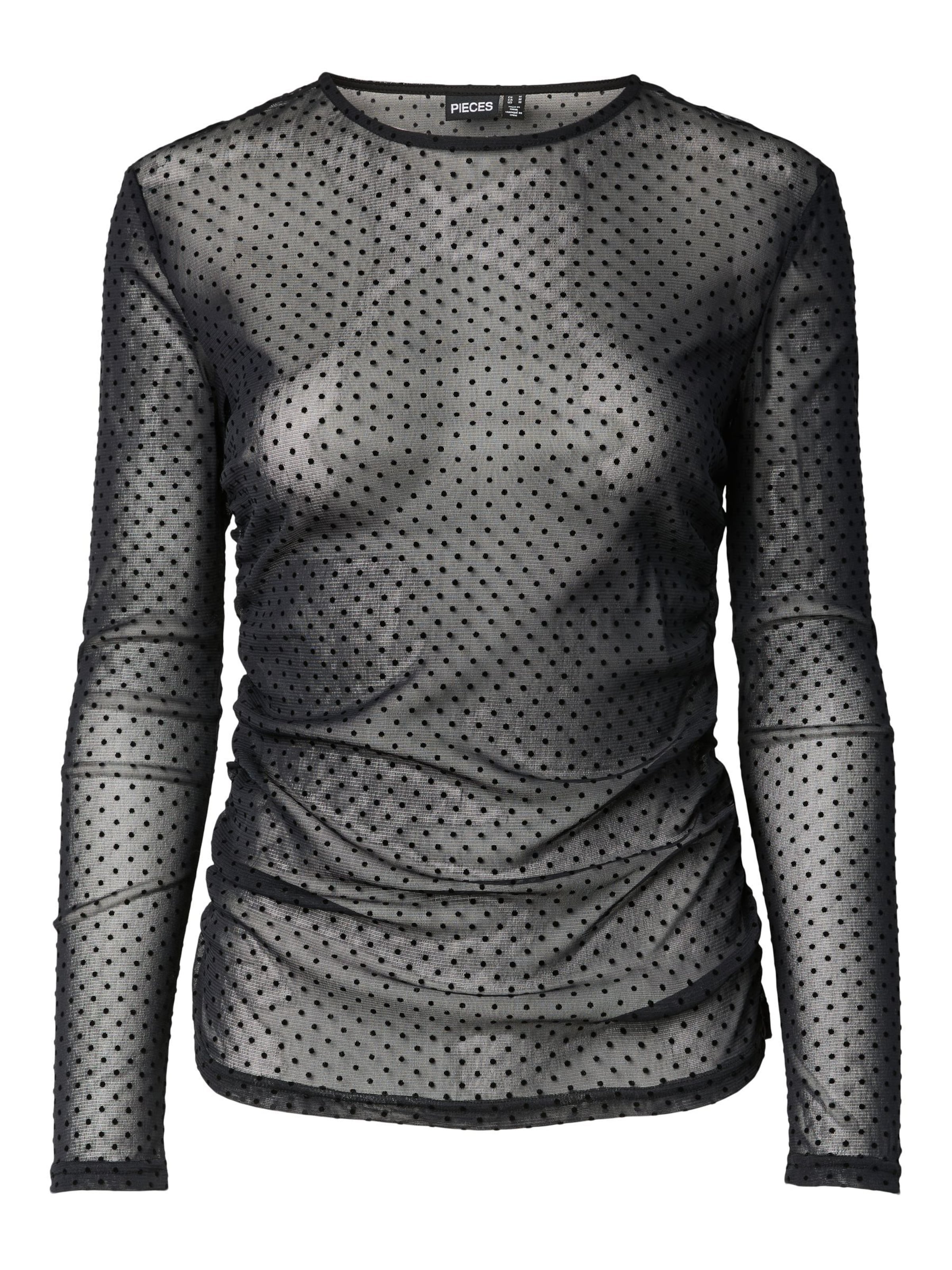 PIECES Shirt 'PCBobo' in Black: front
