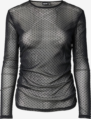 PIECES Shirt 'PCBobo' in Black: front