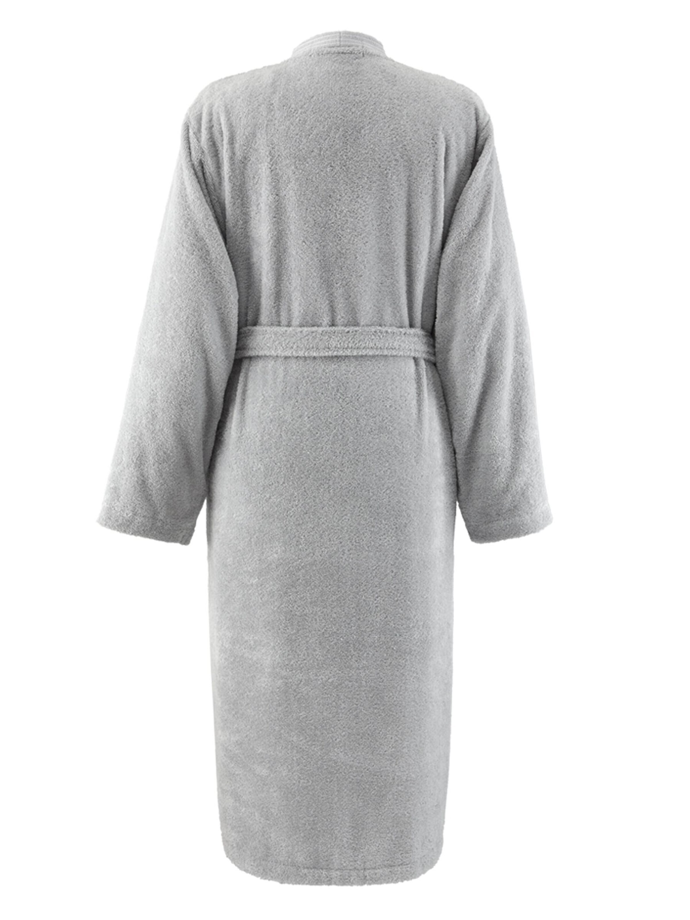 BOSS Home Long Bathrobe 'EDGE' in Grey