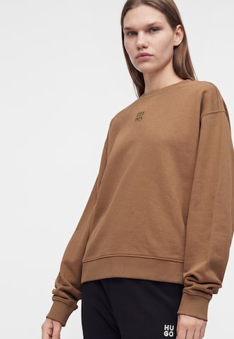 HUGO Sweatshirt 'Deroxina_12' in Braun