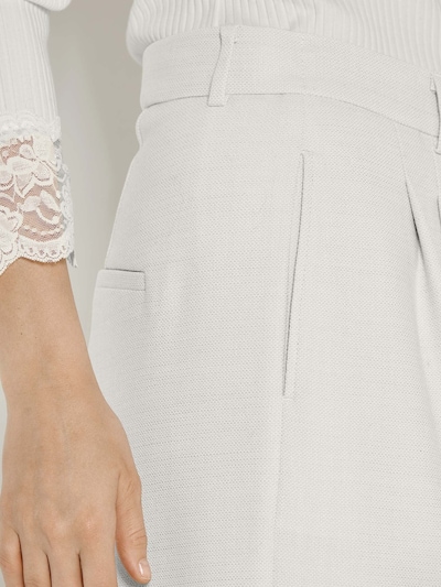 MADELEINE Pleat-Front Pants in White, Item view