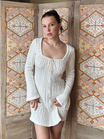 florence by mills exclusive for ABOUT YOU Knit dress 'Palo Santo' in White