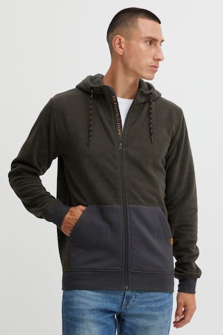INDICODE JEANS Fleece Jacket in Grey: front