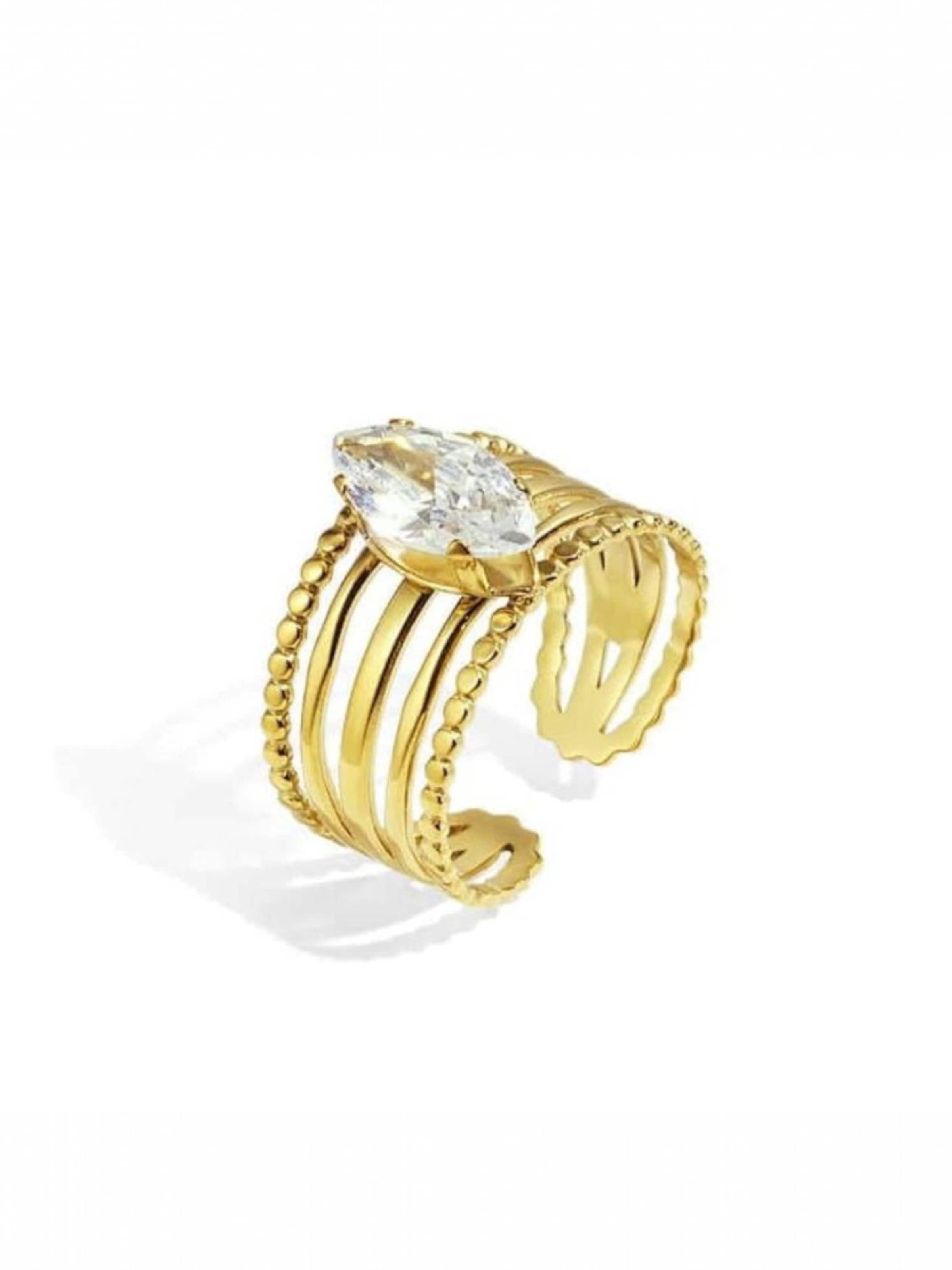 La Moda Me - Anillo 'Rebecca' en oro: frente