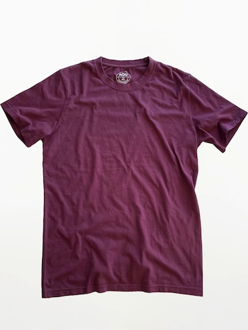 A Question Of (AQO) Shirt 'Anders Tee Garment Dyed' in Lila: voorkant