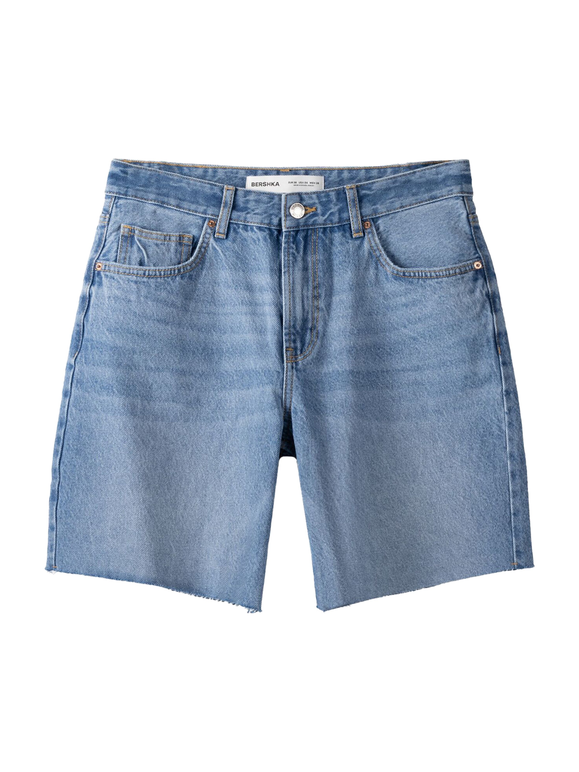 Bershka Regular Farkut värissä sininen: etupuoli