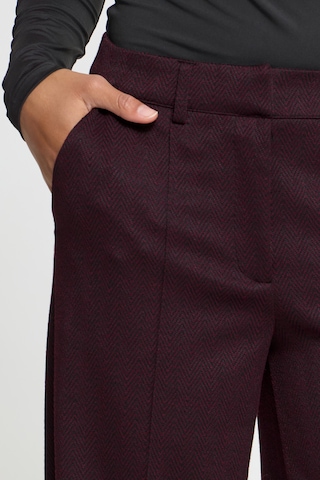 ICHI Wide leg Pants 'KATE' in Red