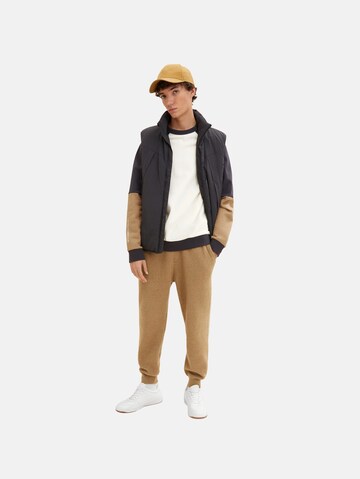 TOM TAILOR DENIM Sweatshirt in Beige