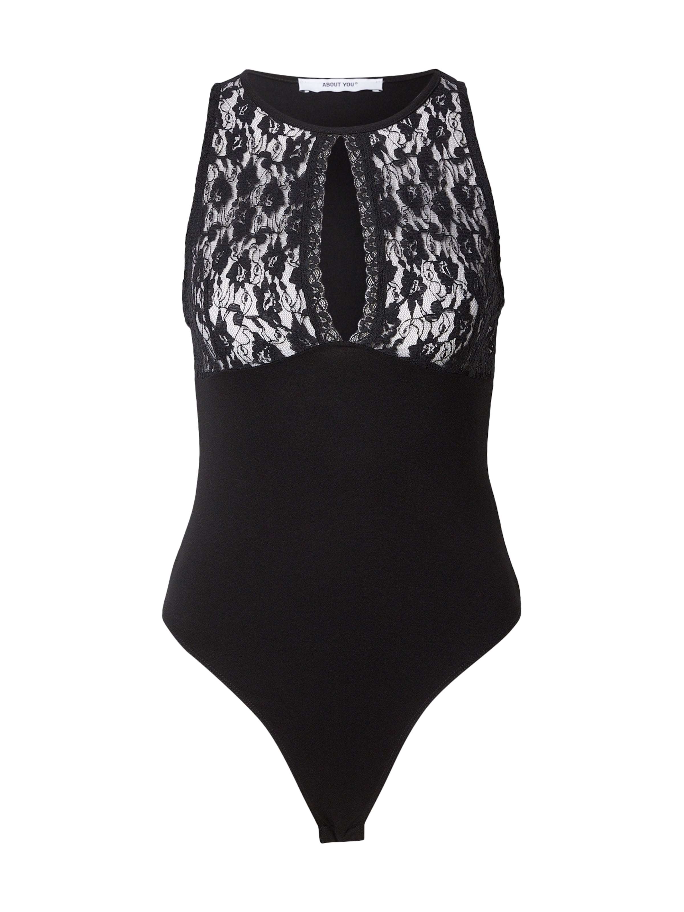 ABOUT YOU Блуза боди 'Cornelia' в черно: отпред