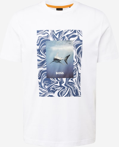 Maglietta 'Te_Tucan' BOSS di colore marino / grigio scuro / bianco, Visualizzazione prodotti