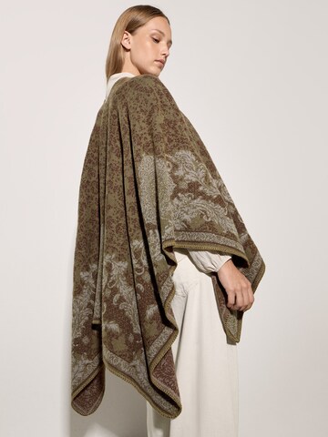 Cardigan ' Bordüren-Cape ' Apricot en gris