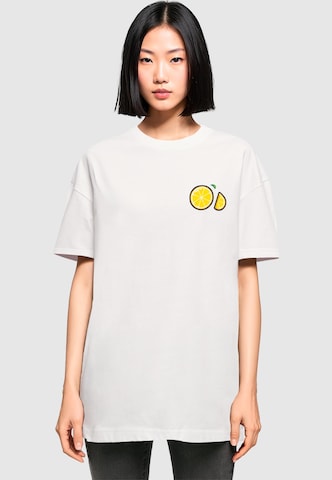 Maglia extra large 'Lemon Party' di Merchcode in bianco: frontale