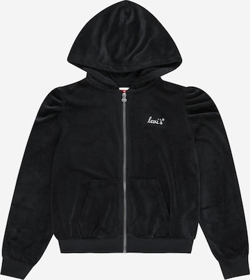 Levi's Kids Zip-Up Hoodie in Black: front