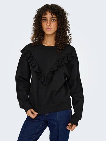 ONLY Sweatshirt 'ONLELY' in Black: front