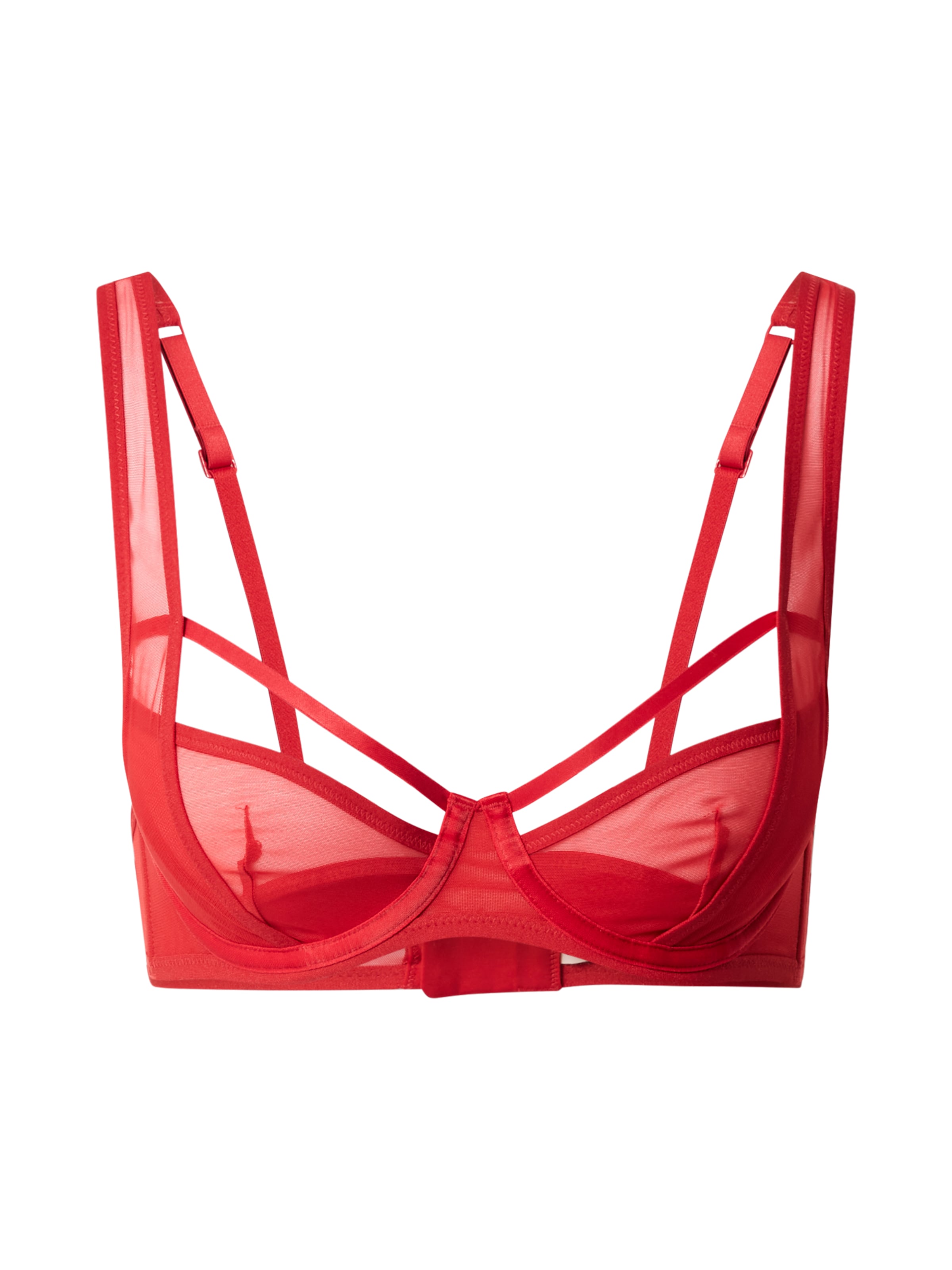 Balconcino Reggiseno di Scandale éco-lingerie in rosso: frontale