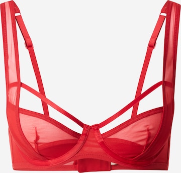 Scandale éco-lingerie - Sujetador balconet Sujetador en rojo: frente