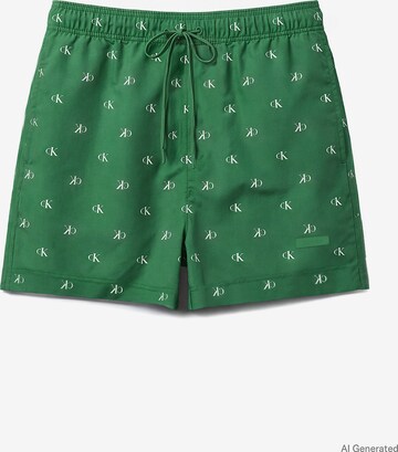 Calvin Klein Swimwear Swimming shorts 'CK Essentials' in Green: front