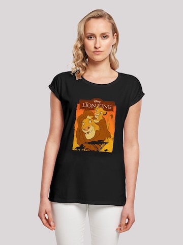 F4NT4STIC Shirt 'Disney König Der Löwen Simba Und Mufasa' in Black: front