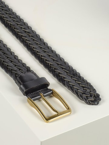 Howard London - Cinturón 'Braided Leather Belt Andrew Black' en negro