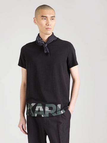 Karl Lagerfeld T-shirt i svart: framsida