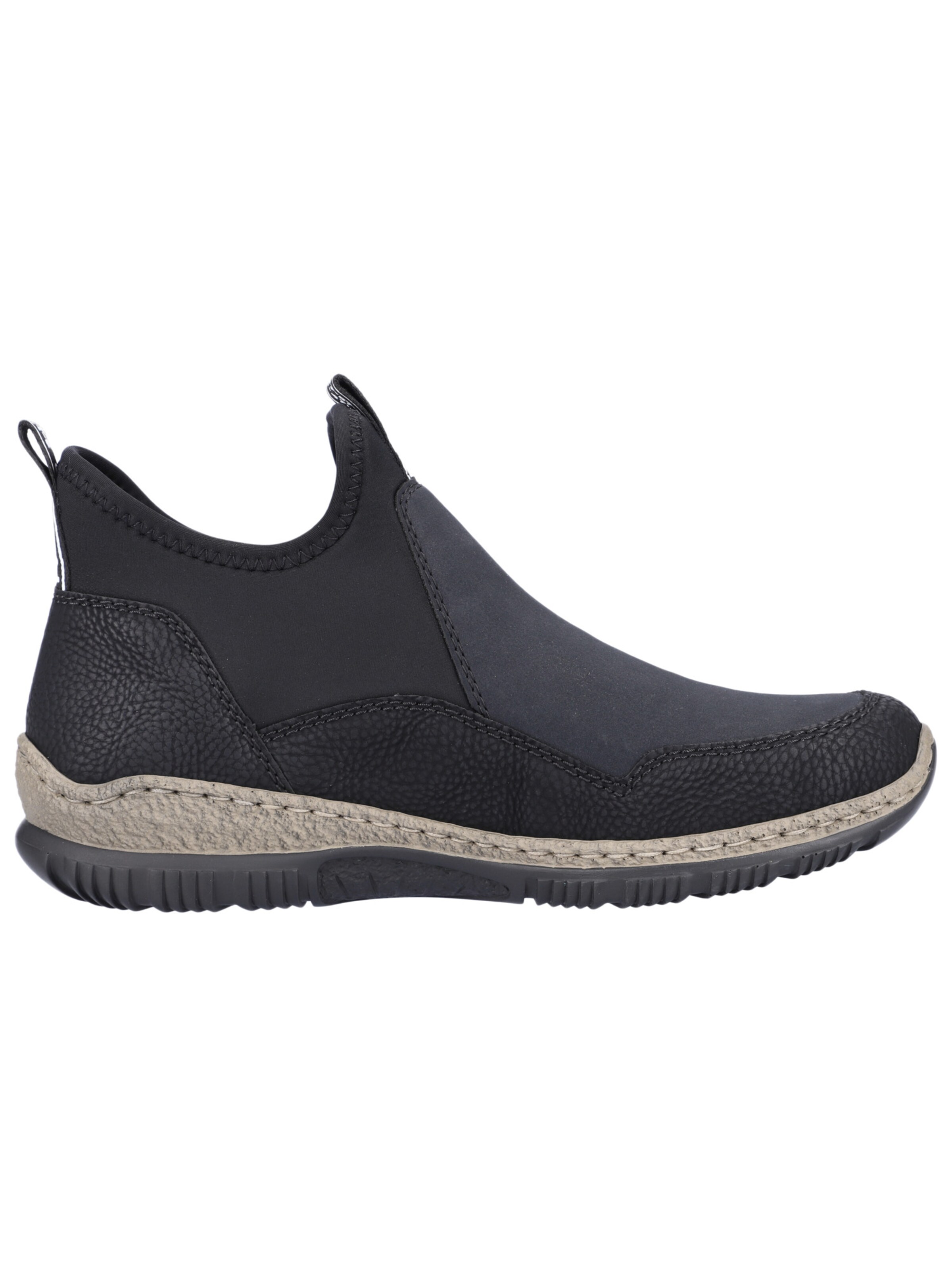 Rieker Спортни обувки Slip On в черно
