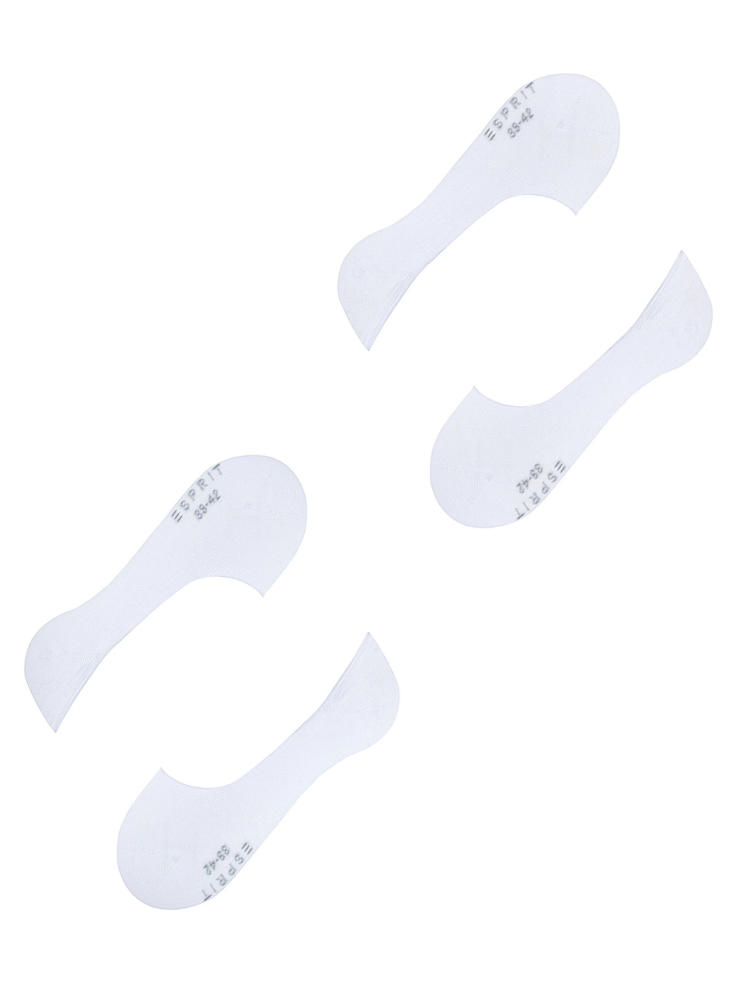 ESPRIT Füßlinge 'Basic Uni 2-Pack'‌‌ in Weiß