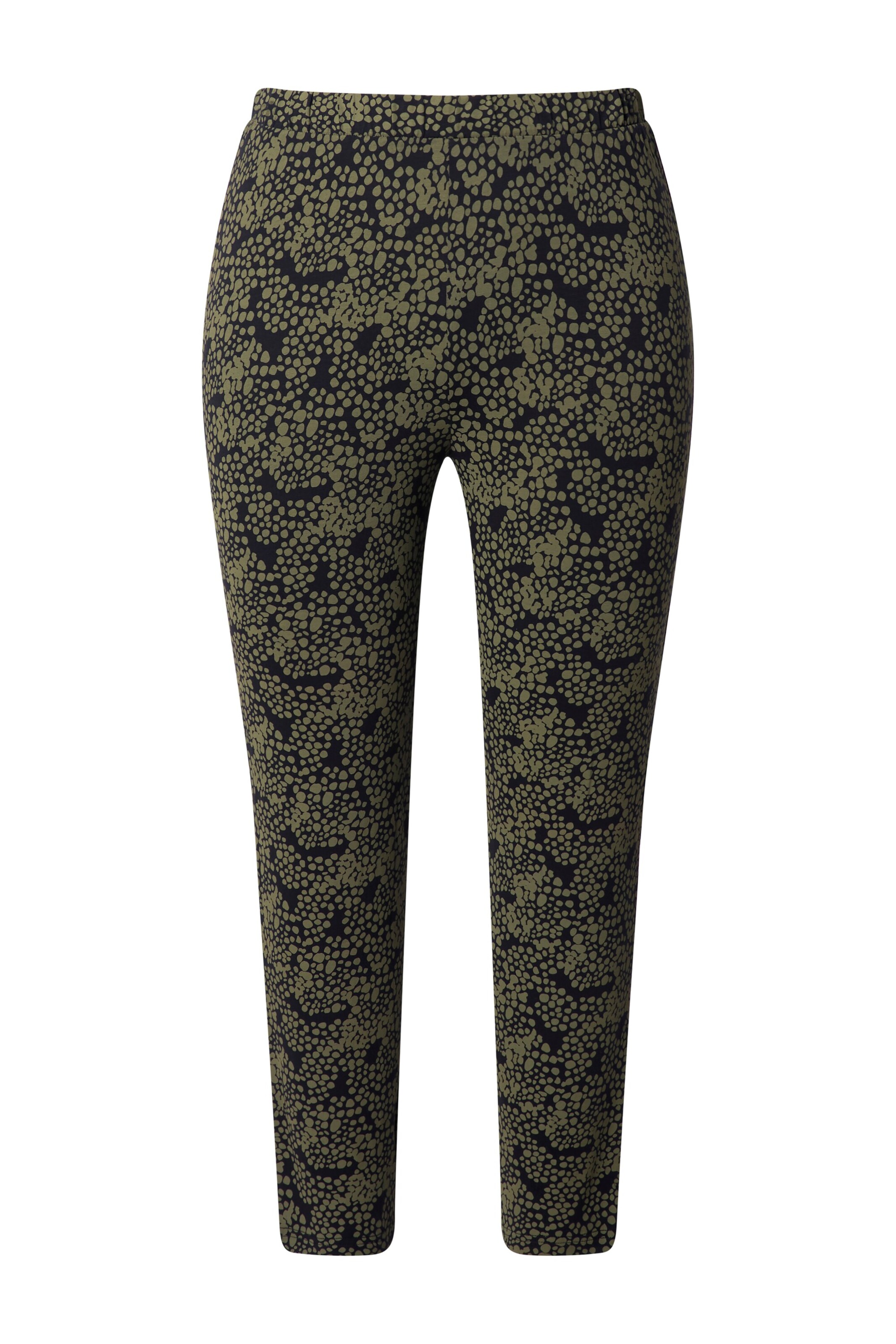 Ulla Popken Skinny Leggings in Groen: voorkant