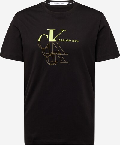 Calvin Klein Jeans T-Krekls, krāsa - brūns / gaiši zaļš / melns, Preces skats