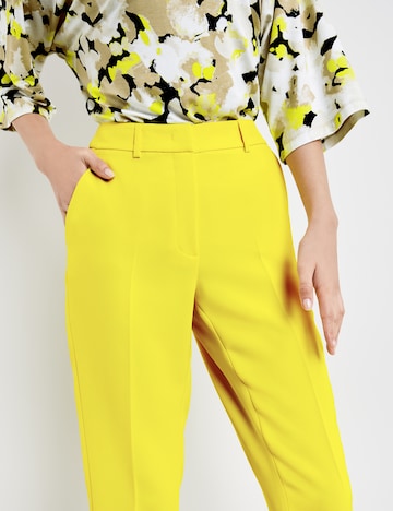 TAIFUN Tapered Pleated Pants in Yellow