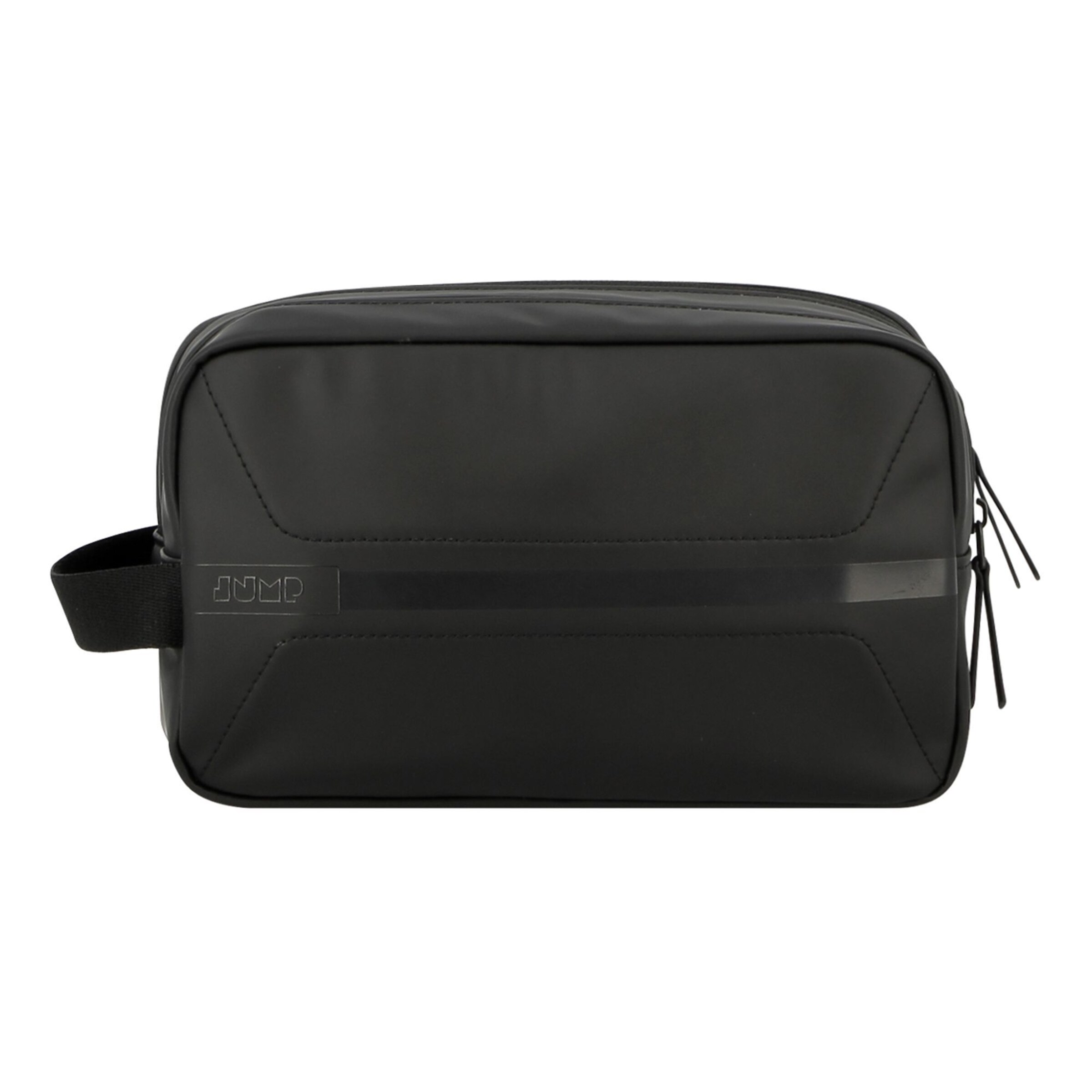Jump Kulturbeutel 'Obsidian' in Schwarz: Vorderseite