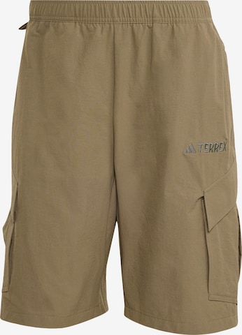 ADIDAS TERREX - Loosefit Calças outdoor 'Xploric' em verde: frente