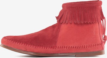 Minnetonka Ankelboots 'Back Zip' i rosa: framsida