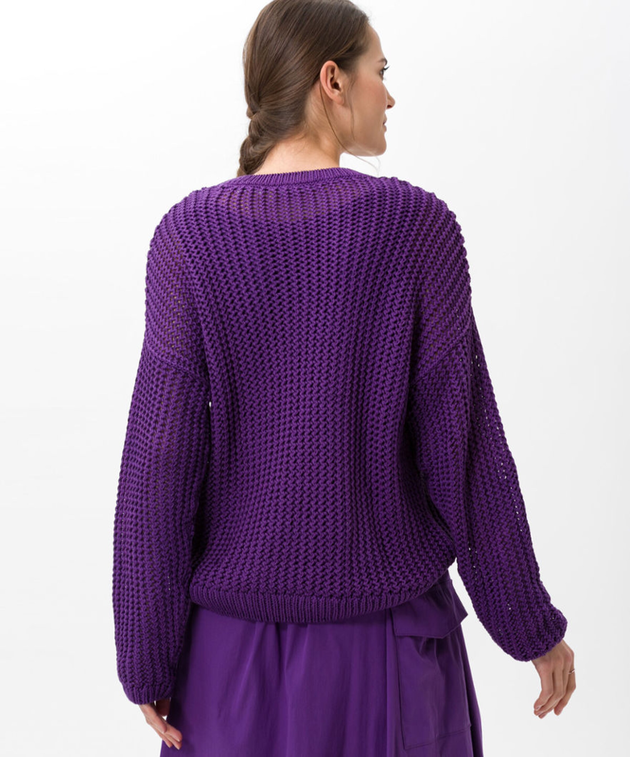 Frauen Pullover & Strick BRAX Pullover 'Liz' in Dunkellila - WH26606 Frauen Pullover & Strick BRAX Pullover 'Liz' in Dunkellila - WH26606