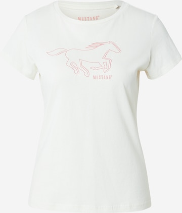 balta MUSTANG Marškinėliai 'STYLE LOA': priekis