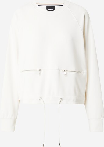 BOSS Sweatshirt 'Emiesa' i vit: framsida