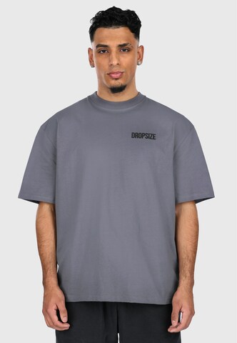 Dropsize Shirt 'Hustle Club' in Grey: front
