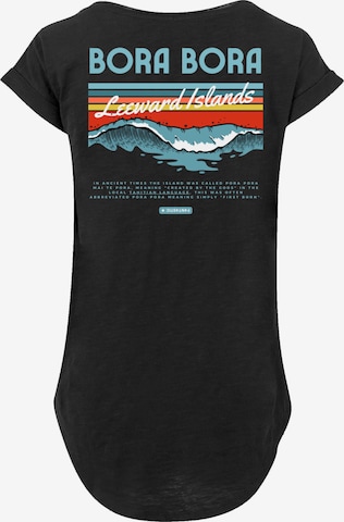F4NT4STIC Shirt 'Bora Bora Leewards Island' in Zwart: voorkant