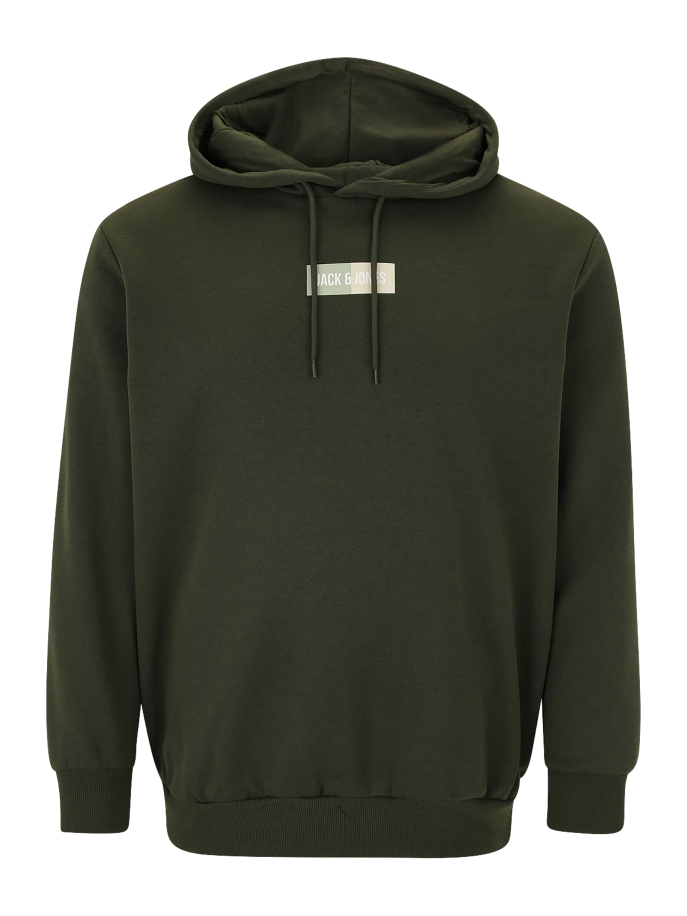 Jack & Jones Plus - Sweatshirt 'JJPAN' em verde: frente